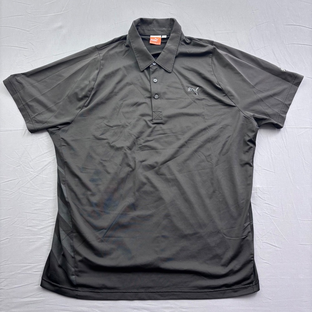 Puma Mens USP DRY Sportlifestyle Polo Shirt Black XXL Short Sleeve Golf Athletic